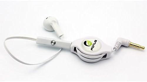 אוזניות נשלפות מונו מונו אוזניות דיבוריות מיקרון אוזניות יחיד אוזניות אוזניות חוטי [3.5 ממ] [לבן] עבור